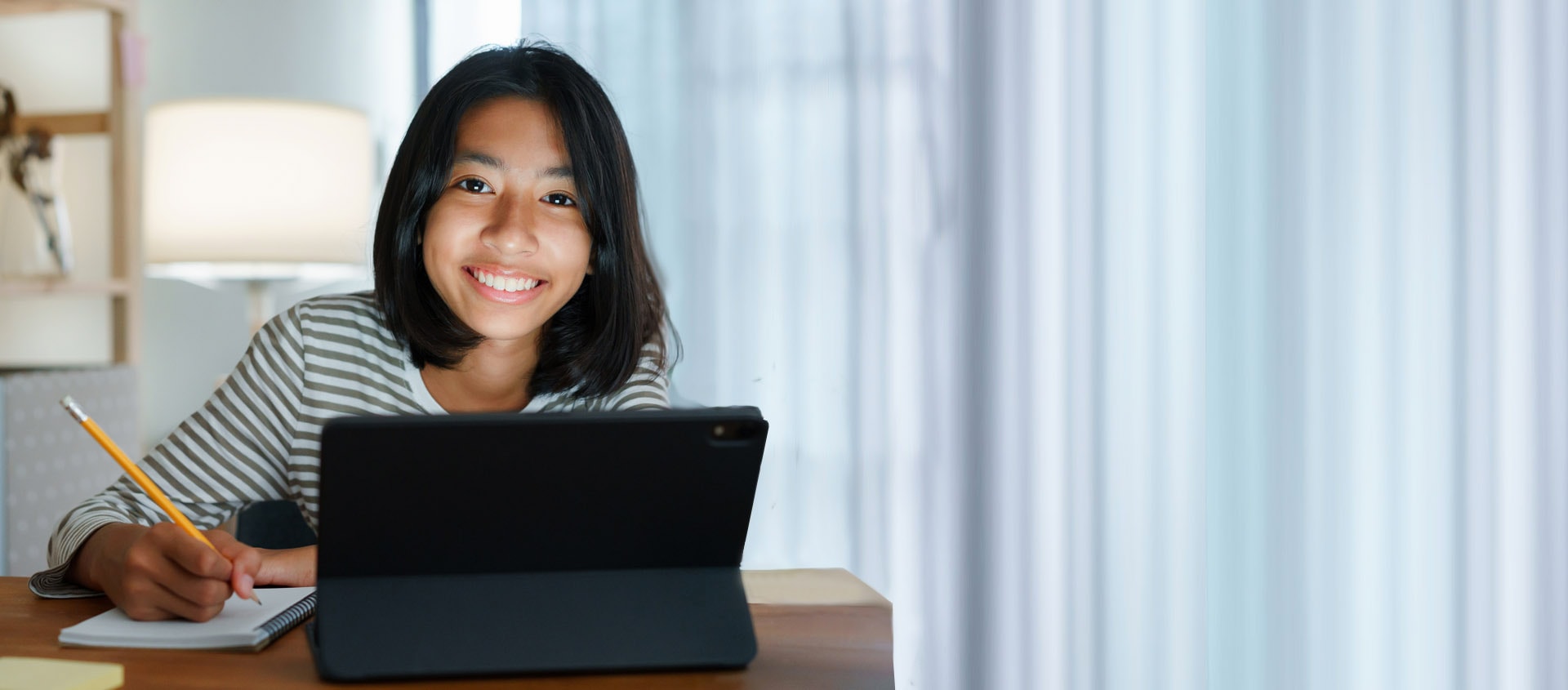 Student building academic skills with personalized instruction